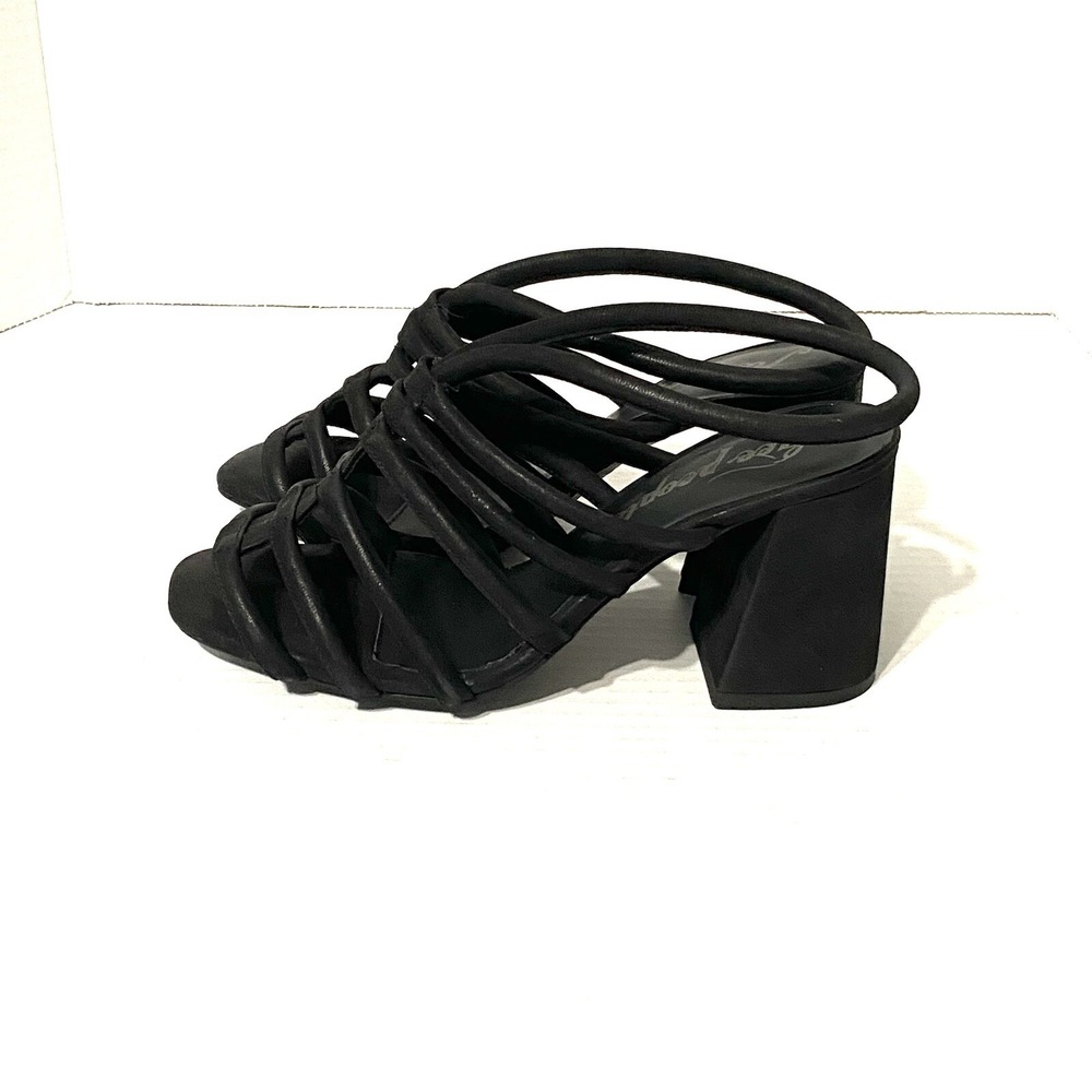 NEW Free People Block Heel New Womens Colette Cinched Black 38.5 US 8.5 - Picture 9 of 11
